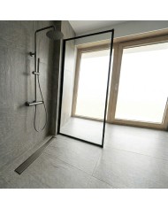 Γραμμική αποχέτευση Plate Steel Gunmetal 800