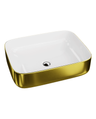Counter-top basin Galera Gold/White