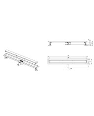 Doska Gunmetal 800 lineárny odtok