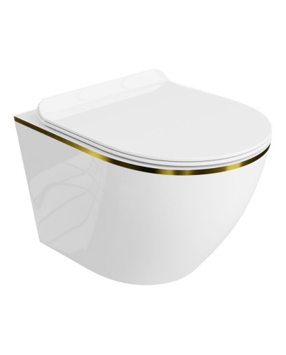 Sofi Slim Gold Line 3.0 wall-hung toilet bowl - Lavita