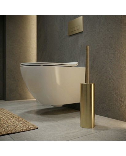 Lavita Senso Freestanding Toilet Brush Brushed Gold