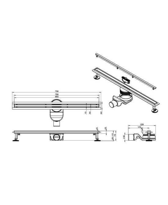 Linear Drain Linear Slim 700