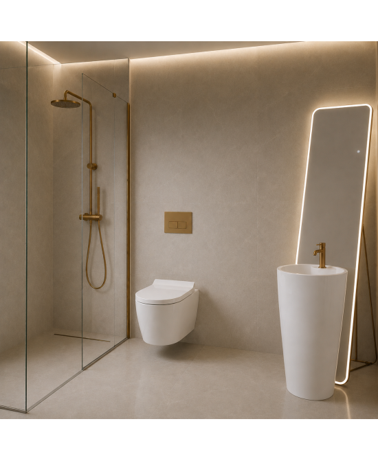 Toilette suspendue Dola avec un siège de toilette intelligent