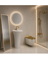 Wand WC Sofi Slim Checked Gold