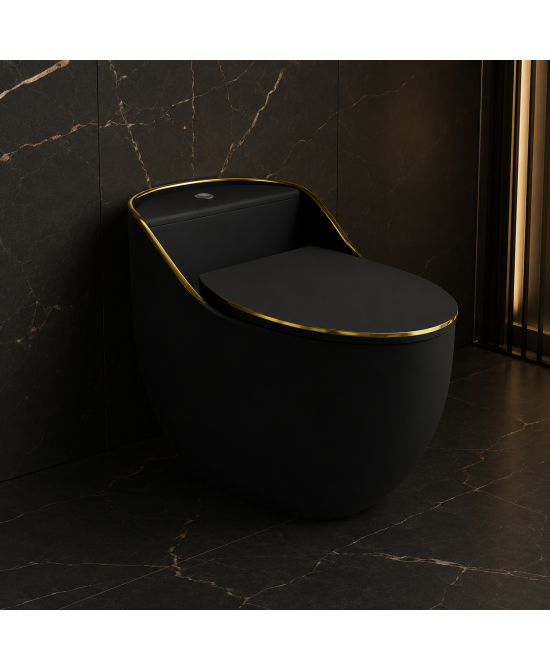 SILIA RIM Black/Gold Line WC kompakt