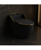 Компактный туалет SILIA RIM Black/Gold Line