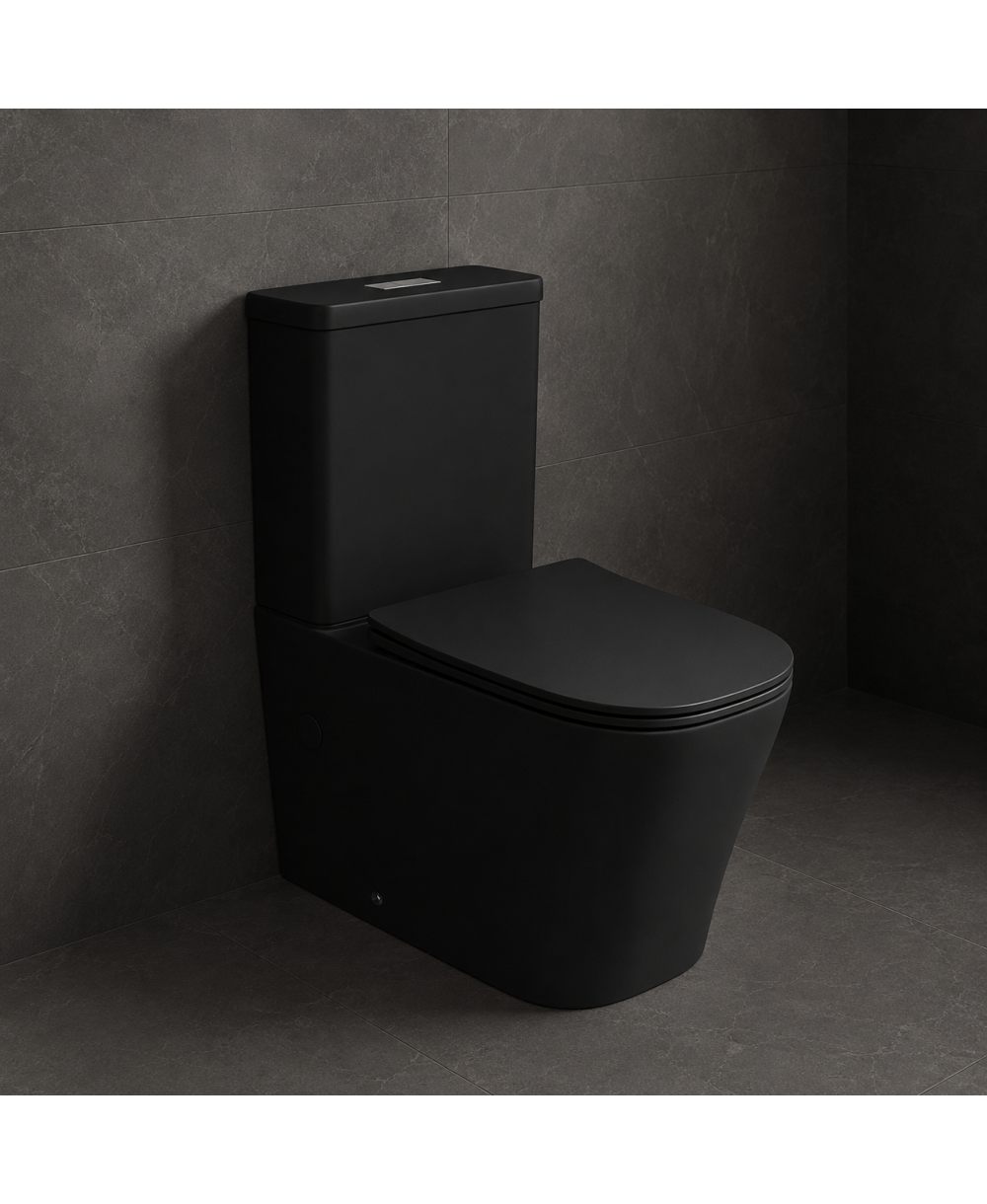 Kompakt Wc Tryton Black w aranżacji łazienki