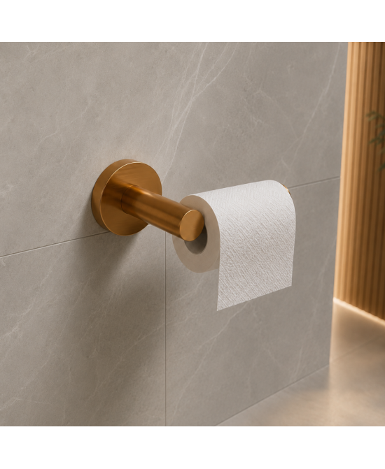 Uchwyt na papier toaletowy Senso Brushed Copper w aranżacji łazienki (2)
