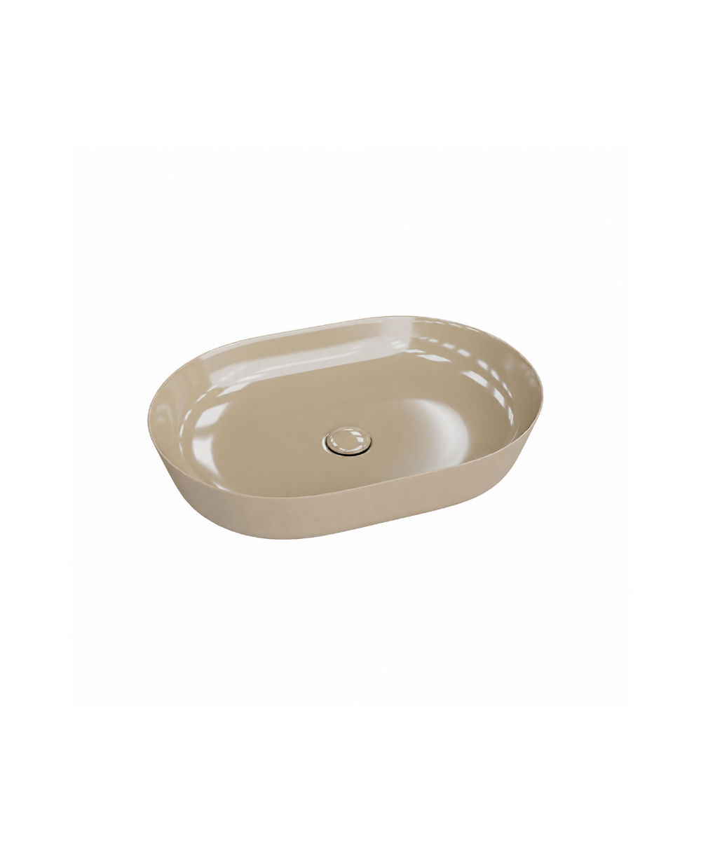 Cora Glossy/Matt Khaki praustuvas ant stalo