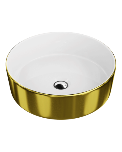 Umyvadlo na desku Merida Gold/White