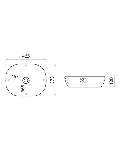 Redondo Black tööpinna kraanikauss