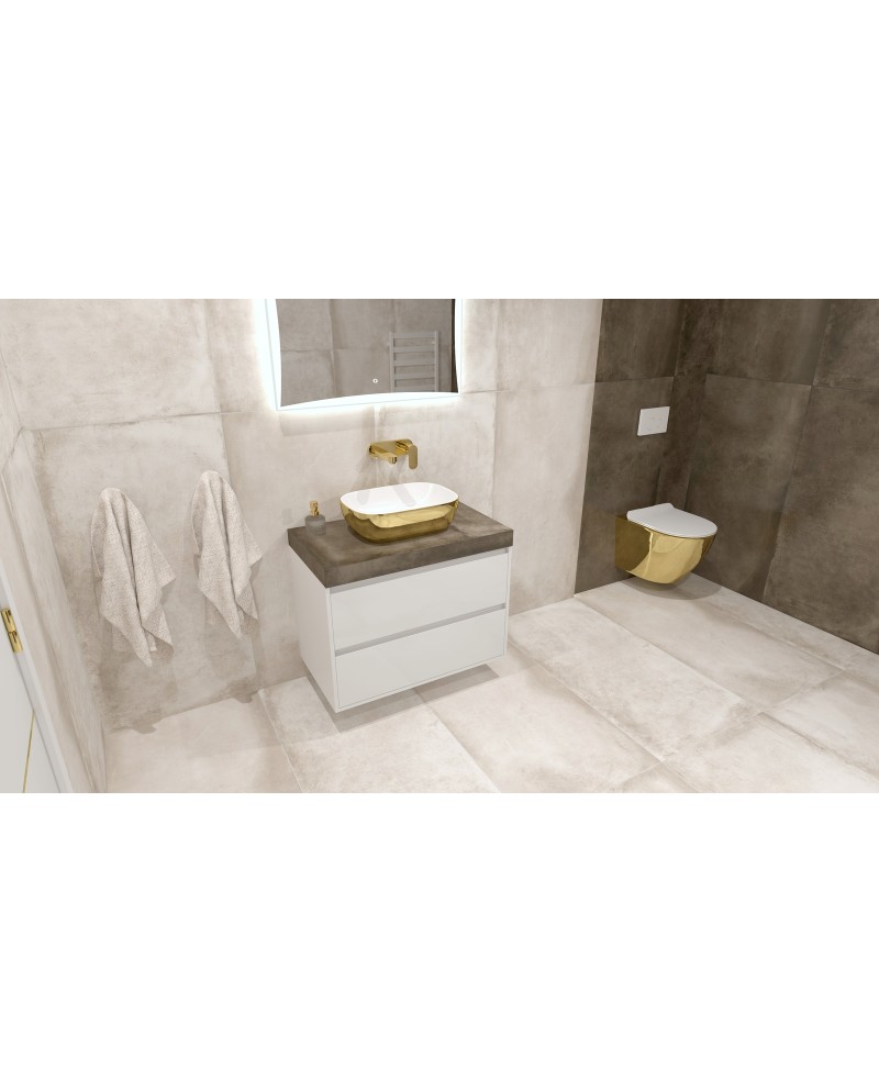 Nadgradni umivaonik Costa Gold/White