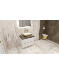 Counter-top basin Costa Gold/White