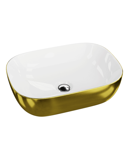 Countertop Basin Costa Gold/White