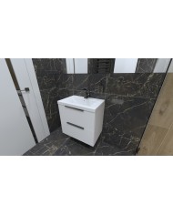 Umywalka meblowa Kalifornia 600 w aranżacji łazienki