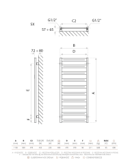 Kupaonski radijator Hermes Metalic Grey 1150