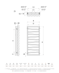 Bathroom radiator Frio Black 858