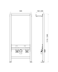 Bidet - Vorwandelement  LAV 500