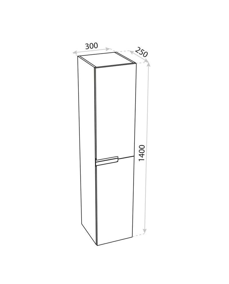 Bathroom Bollard (Wall-Hung) Floryda White 300