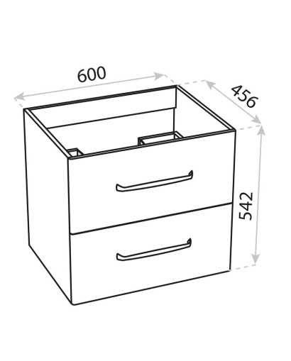 Armoire sous-lavabo suspendu Nevada 600