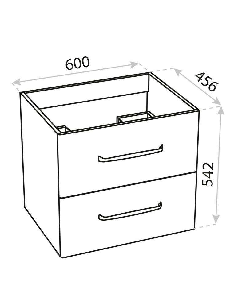 Armoire sous-lavabo suspendu Nevada 600