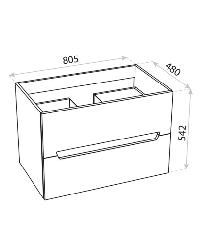 Waschbeckenunterschrank Kansas Black 800
