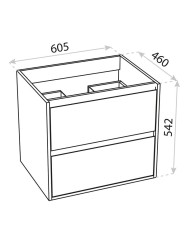 Fürdőszobaszekrény (fali) Minnesota Wood Black 600