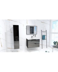 Bathroom bollard (wall-hung) Kolorado Black Glossy 300