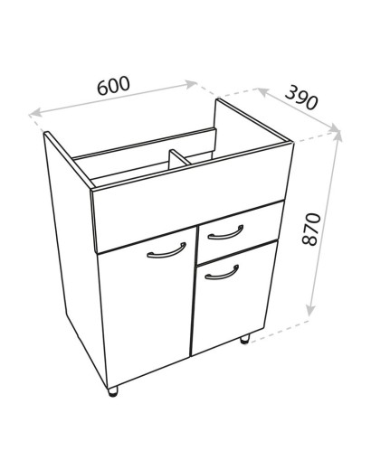 Basic Barato 600 samostojeći ormarić