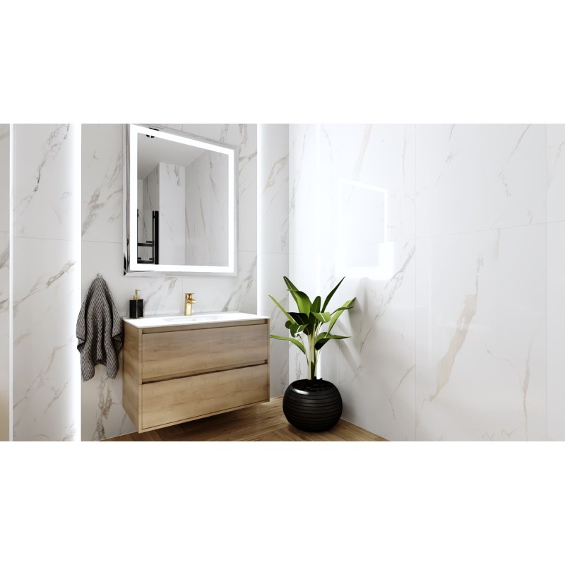 Lustro Latona 80x100 w aranżacji łazienki