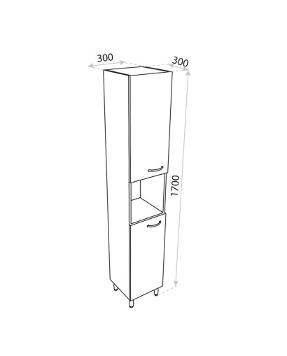 Bathroom Bollard (Freestanding) Basic Barato 300