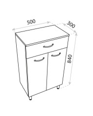 Bathroom chest of drawers (standing) Basic Barato 500