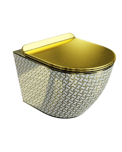 Závěsná záchodová mísa Sofi Slim Golden Never Die